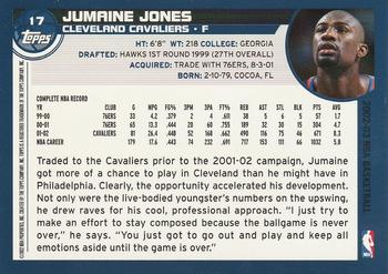 2002-03 Topps #17 Jumaine Jones Back