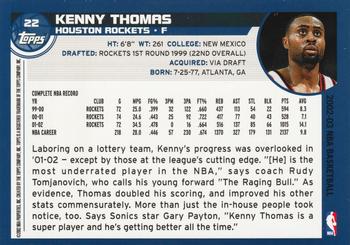 2002-03 Topps #22 Kenny Thomas Back