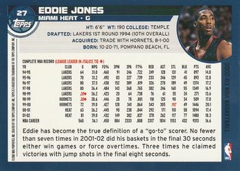 2002-03 Topps #27 Eddie Jones Back
