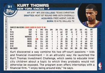 2002-03 Topps #31 Kurt Thomas Back