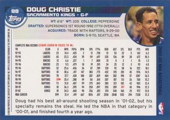 2002-03 Topps #88 Doug Christie Back
