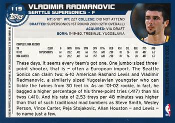 2002-03 Topps #119 Vladimir Radmanovic Back