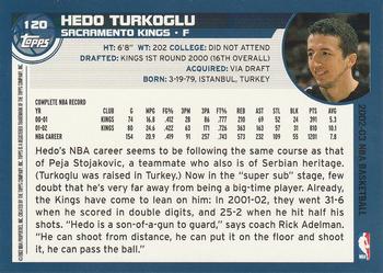 2002-03 Topps #120 Hedo Turkoglu Back