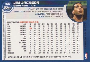 2002-03 Topps #155 Jim Jackson Back