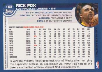 2002-03 Topps #163 Rick Fox Back