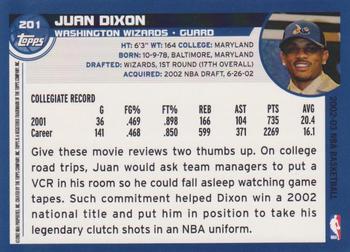 2002-03 Topps #201 Juan Dixon Back