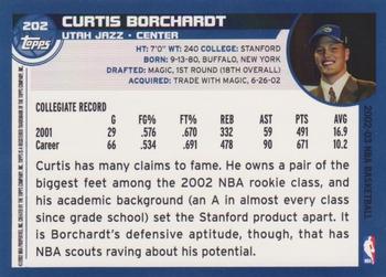 2002-03 Topps #202 Curtis Borchardt Back