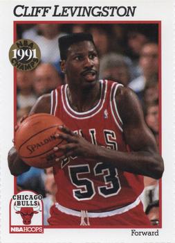 1991-92 Hoops Chicago Bulls Team Night Sheet SGA #NNO Cliff Levingston Front