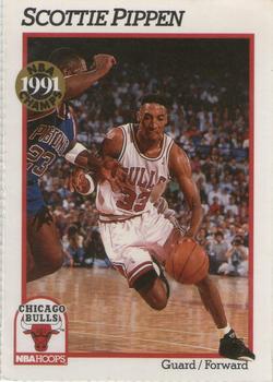 1991-92 Hoops Chicago Bulls Team Night Sheet SGA #NNO Scottie Pippen Front