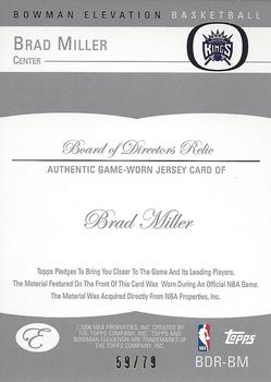 2006-07 Bowman Elevation - Board of Directors Relics (79) Blue #BDR-BM Brad Miller Back