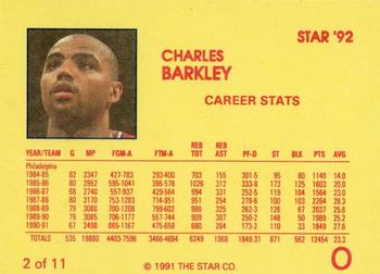 1992 Star Charles Barkley #2 Charles Barkley Back