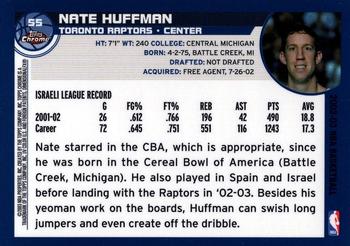 2002-03 Topps Chrome #55 Nate Huffman Back