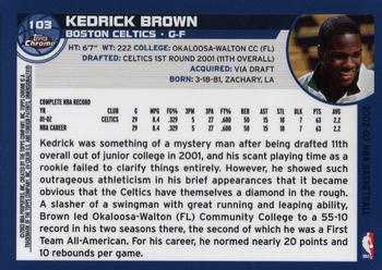 2002-03 Topps Chrome #103 Kedrick Brown Back