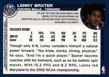 2002-03 Topps Chrome #141 Lonny Baxter Back