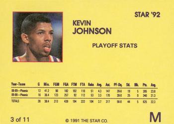 1992 Star Kevin Johnson #3 Kevin Johnson Back