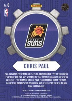 2021-22 Donruss - Craftsmen Press Proof Purple #8 Chris Paul Back