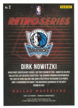 2021-22 Donruss - Retro Series #2 Dirk Nowitzki Back