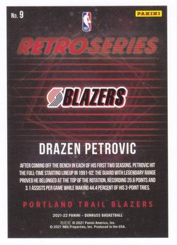 2021-22 Donruss - Retro Series #9 Drazen Petrovic Back