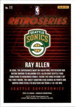 2021-22 Donruss - Retro Series #11 Ray Allen Back