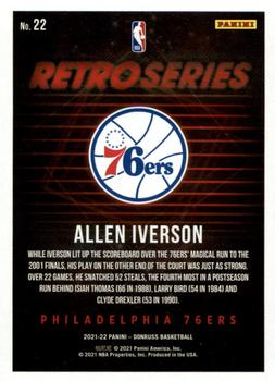 2021-22 Donruss - Retro Series #22 Allen Iverson Back