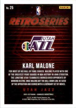 2021-22 Donruss - Retro Series #25 Karl Malone Back