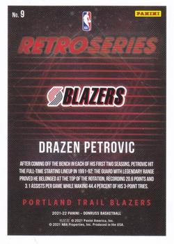 2021-22 Donruss - Retro Series Press Proof #9 Drazen Petrovic Back