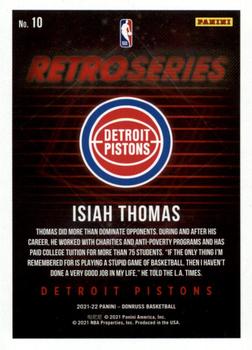 2021-22 Donruss - Retro Series Press Proof #10 Isiah Thomas Back