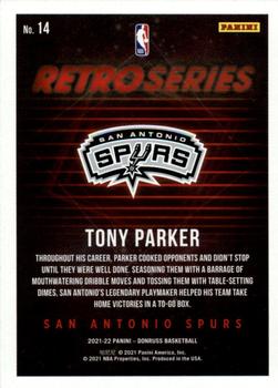 2021-22 Donruss - Retro Series Press Proof #14 Tony Parker Back
