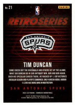 2021-22 Donruss - Retro Series Press Proof #21 Tim Duncan Back
