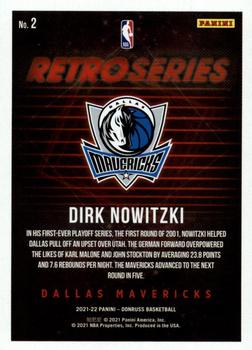 2021-22 Donruss - Retro Series Press Proof Purple #2 Dirk Nowitzki Back