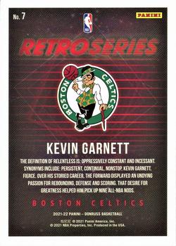 2021-22 Donruss - Retro Series Press Proof Gold #7 Kevin Garnett Back
