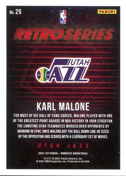 2021-22 Donruss - Retro Series Press Proof Gold #25 Karl Malone Back