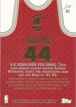 2002-03 Topps Jersey Edition #JEBG Brian Grant Back