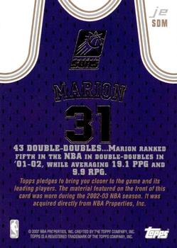 2002-03 Topps Jersey Edition #JESDM Shawn Marion Back