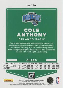 2021-22 Donruss - 75th Anniversary #160 Cole Anthony Back