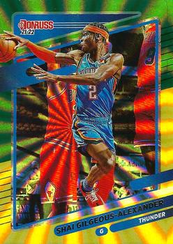 2021-22 Donruss - Holo Green and Yellow Laser #23 Shai Gilgeous-Alexander Front
