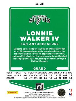 2021-22 Donruss - Holo Green and Yellow Laser #25 Lonnie Walker IV Back