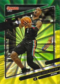 2021-22 Donruss - Holo Green and Yellow Laser #25 Lonnie Walker IV Front