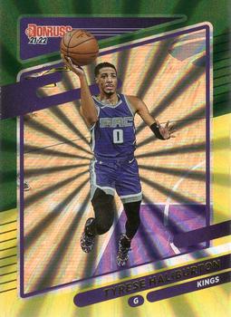 2021-22 Donruss - Holo Green and Yellow Laser #43 Tyrese Haliburton Front