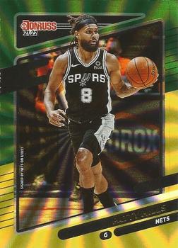 2021-22 Donruss - Holo Green and Yellow Laser #49 Patty Mills Front