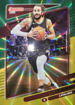 2021-22 Donruss - Holo Green and Yellow Laser #51 Ricky Rubio Front