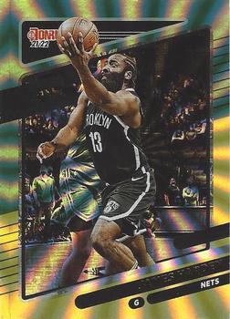 2021-22 Donruss - Holo Green and Yellow Laser #64 James Harden Front