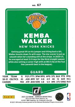 2021-22 Donruss - Holo Green and Yellow Laser #67 Kemba Walker Back