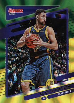 2021-22 Donruss - Holo Green and Yellow Laser #73 Klay Thompson Front