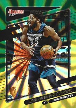 2021-22 Donruss - Holo Green and Yellow Laser #75 Karl-Anthony Towns Front