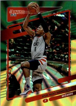 2021-22 Donruss - Holo Green and Yellow Laser #91 Rui Hachimura Front