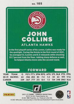 2021-22 Donruss - Holo Green and Yellow Laser #105 John Collins Back