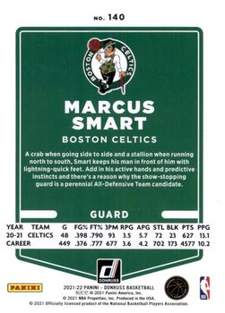 2021-22 Donruss - Holo Green and Yellow Laser #140 Marcus Smart Back