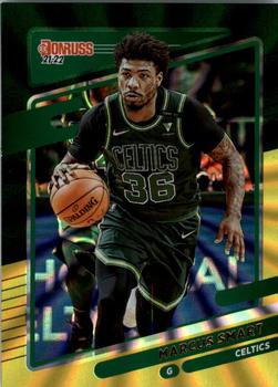 2021-22 Donruss - Holo Green and Yellow Laser #140 Marcus Smart Front