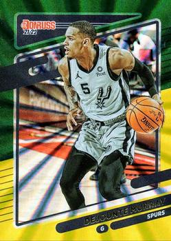 2021-22 Donruss - Holo Green and Yellow Laser #157 Dejounte Murray Front